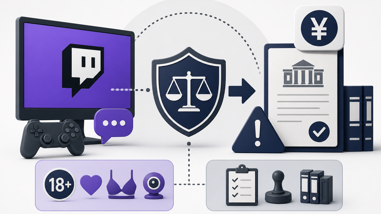 【まず確認】Twitchでのアダルト配信が風営法の対象になる可能性がある理由